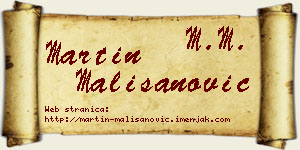 Martin Mališanović vizit kartica